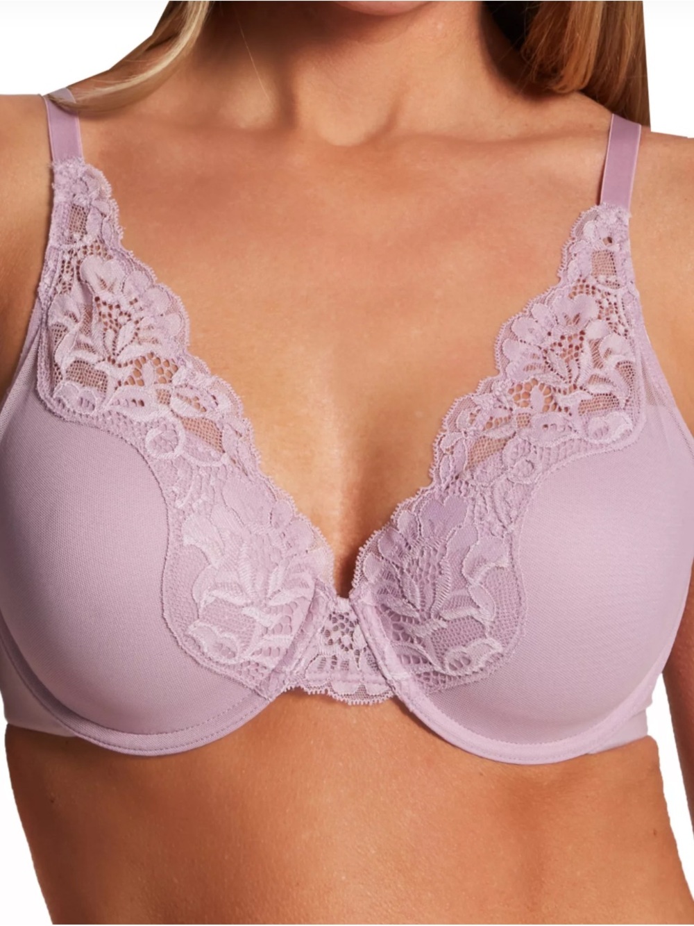 Bali Lavender Lace Plunge Bra